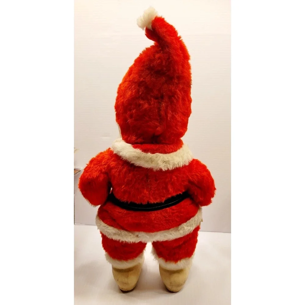 Vintage Santa Claus Plush Rubber Face Coca-Cola Bottle Red‎ White Good 16 inch